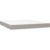 vidaXL Box spring postelja z vzmetnico svetlo siva 180x200 cm blago | Shoptok.si