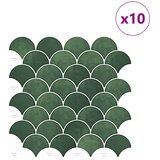  Pločica riblje ljuske 10 pcs Tamnozelena 30 x 30 cm | shoptok.hr