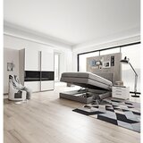 XORA POSTELJA BOXSPRING 140 cm x 200 cm , tekstil, leseni material siva | Shoptok.si