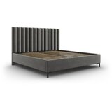Mazzini Beds Sivi tapecirani bračni krevet s prostorom za odlaganje s podnicom 140x200 cm Casey – Cijene