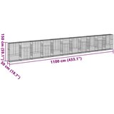  Gabionska košara s poklopcem 1100x50x150 cm pocinčano željezo | Eponuda.com