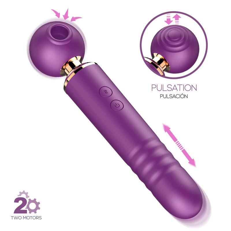 No. TwentyTwo Massager with Suction, Pulsation and Thrusting Purple