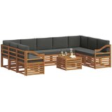  Set vanjskih sofa 10 kom. Prirodna i antracit | shoptok.hr