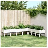 vidaXL Vrtna sadilica s nogama bijela 200 x 160 x 42 cm PP | shoptok.hr
