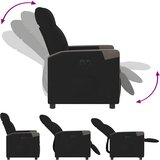  Električni naslonjač od tkanine crni | shoptok.hr
