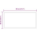  LED kupaonsko ogledalo s ogledalom *Transparent*an 80 x 40 cm | shoptok.hr