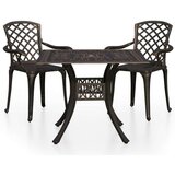  3-dijelni bistro set od lijevanog aluminija brončani | shoptok.hr