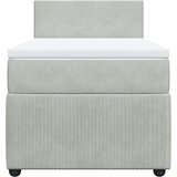 Box spring krevet s madracem svjetlosivi 100x200 cm baršunasti | shoptok.hr