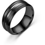 INF Eleganten prstan iz nerjavečega jekla Black, (21238046) Cene
