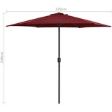  Vrtni suncobran s aluminijskom šipkom 270 x 246 cm bordo | shoptok.hr