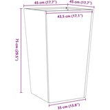  Vrtna sadilica antracit 45x45x75 cm od nehrđajućeg čelika | shoptok.hr