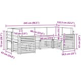  Set vanjskih sofa 6 pcs Bijela i antracit 245 x 132,5 x 73 cm | shoptok.hr