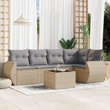  5-dijelni set vrtnih sofa s jastucima poliratan smeđi | shoptok.hr