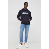 Tommy Hilfiger Pamučna dukserica za muškarce, boja: tamno plava, s kapuljačom, s aplikacijom | shoptok.hr