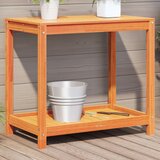 vidaXL Stol za sadnju s policom voštano smeđi 82 5x50x75 cm borovina | shoptok.hr