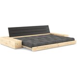 Karup Design Crna/antracitno siva sklopiva sofa od samta 244 cm Base – | shoptok.hr