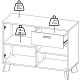 Tvilum Bela/v naravni barvi komoda v hrastovem dekorju 99x73x39 cm Ikast – | Shoptok.si