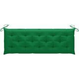  Složiva vrtna klupa s jastukom 159 cm od masovne tikovine Zelena 150 cm | Shoptok.si