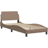  The Living Store Posteljni okvir z vzglavjem kapučino 90x200 cm umetno usnje - Posteljni Okvir, (21527060) | Shoptok.si