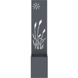 vidaXL Vrtni Sadič s Dekorativnom Pločom Antracitno siva 32 x 140 cm | shoptok.hr