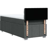 vidaXL Box spring postelja z vzmetnico temno siva 100x200 cm blago | Shoptok.si