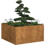 vidaXL Sadilica boja hrđe 80x80x40 cm od pohabanog čelika Cijene