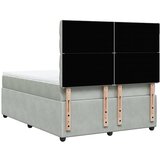  Krevet s oprugama i madracem svjetlosivi 140x190 cm baršunasti | shoptok.hr