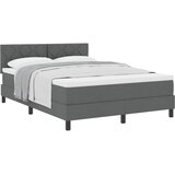 vidaXL Postelja z vzmetnico z vzmetnico Temno siva 140 x 200 cm blago, (5000126252) | Shoptok.si