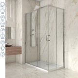 Copen element tuš kabine Atlas Element staklo 6mm providno - 120 cm | ePonuda.com