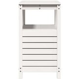  Miza za sajenje s policami bela 82,5x45x81 cm borovina | Shoptok.si