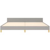  Posteljni okvir z vzglavjem svetlo siv 200x200 cm blago, (20735677) | Shoptok.si
