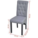  Jedilni stoli 4 kosi svetlo sivo blago, (20700805) | Shoptok.si
