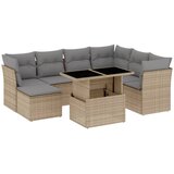  8-dijelni set vrtnih sofa od poliratana s jastucima bež | shoptok.hr