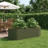  Povišeni vrtni krevet Maslinastozelena 140 x 40 x 40 cm Čelik | shoptok.hr
