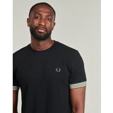 Fred Perry Majice s kratkimi rokavi STRIPED CUFF T-SHIRT Črna | Shoptok.si
