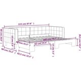 vidaXL Dnevni krevet na razvlačenje bez madraca tamnosivi 80x200 cm | shoptok.hr