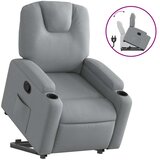  Naslonjač na podizanje od tkanine svjetlosivi | shoptok.hr