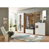 Voleo garderobna klop bela, barve hrasta | Shoptok.si