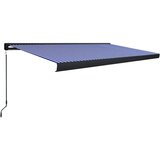  Ročno zložljiva kasetna tenda 500x300 cm modra in bela, (20729123) | Shoptok.si