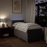  Krevet s oprugama i madracem smeđesivi 100 x 200 cm od tkanine | shoptok.hr