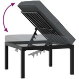 vidaXL Vrtna sedežna garnitura z blazinami 3-delna črn aluminij | Shoptok.si