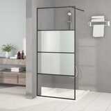 The Living Store pregrada za tuš črna 90x195 cm delno motno esg steklo - tuš stena, (21751462) | Shoptok.si