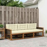  Set vanjskih sofa 3 kom. Prirodna i krem | shoptok.hr