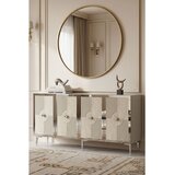Hanah home komoda Pega 150, 125 cm, bela / travertin / srebrna | Eponuda.com