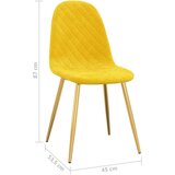 vidaXL Blagovaonske stolice 6 kom boja senfa baršunaste | shoptok.hr