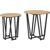  Stolić 2 kom Artisan od hrastovih stabala i metala | shoptok.hr