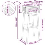  Vrtni saksija s držačem Prirodna 50 x 38 x 114 cm Bambus - 90 cm A-oblik okvira | shoptok.hr