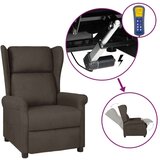 vidaXL Električni naslonjač od tkanine tamnosmeđi | shoptok.hr