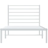Metalni okvir za krevet s uzglavljem bijeli 80x200 cm | shoptok.hr
