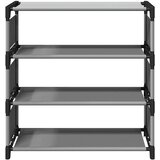  Stalak za cipele 4 razine sivi 54x28x55 cm netkana tkanina Slike